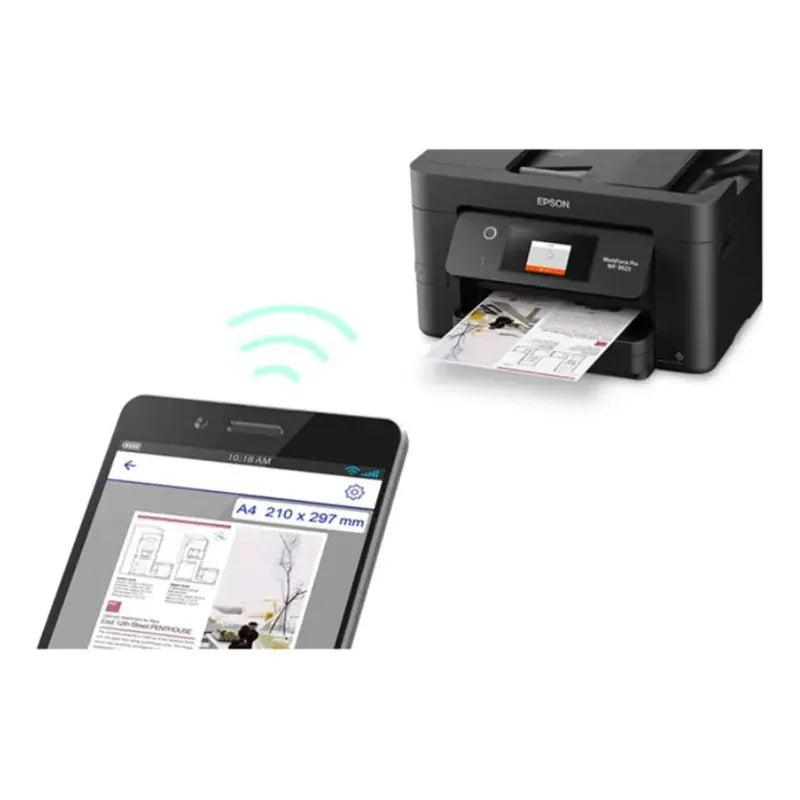 Impresora Epson Wf-3823 Multifunción Color Inalámbrica Negro