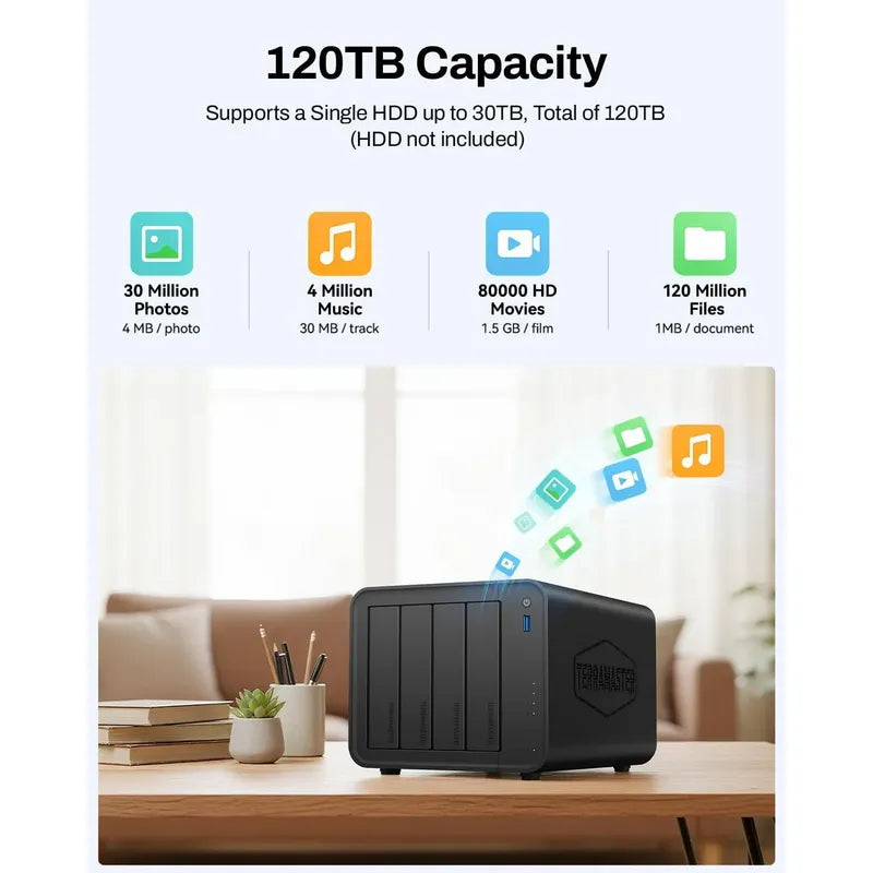 Servidor Terramaster Nas F4-425 4 Bahia 4gb Ram 2,5gb Bcv