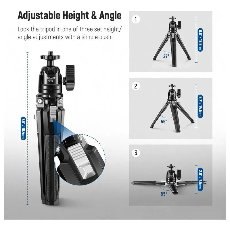 Mini Tripode Neewer De Mesa Metal Con Rótula De 360° Negro