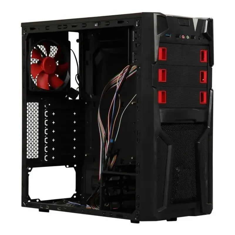 Chasis Case Diypc Solo-t2-r Black Usb 3.0 Atx Mid Tower 2fan