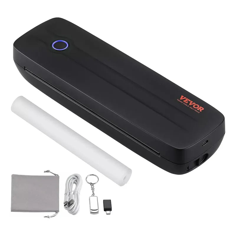 Impresora Portátil Vevor Inalámbrica Sin Tinta De 2600mah Negro