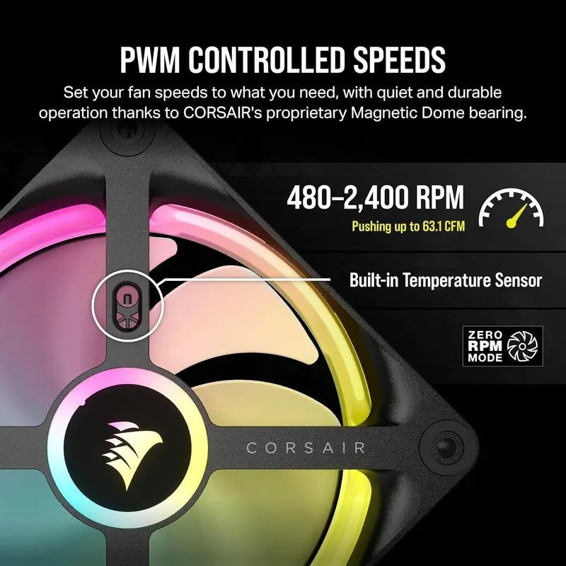 Corsair Icue Link Qx120 Rgb Magnetica Ventilador Cpu Gamer
