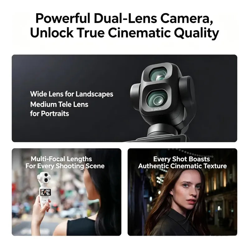 Camara Dji Osmo Pocket 4p Vlog Combo Bcv Negro