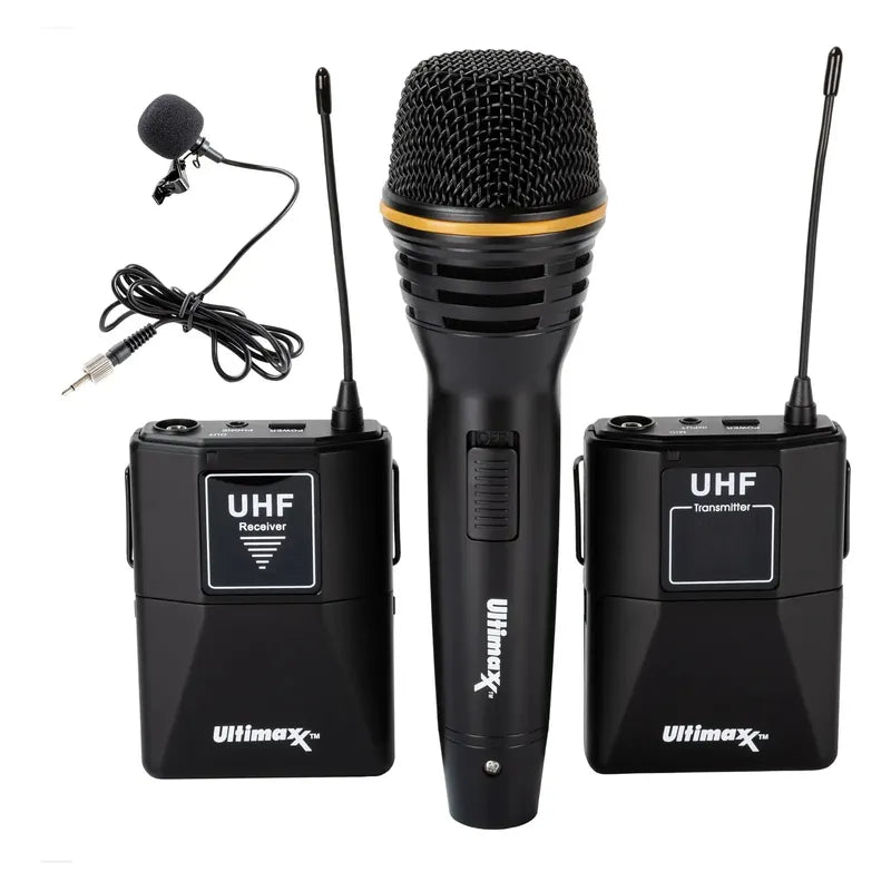 Sistema De Microfono Dinamico Wireless Ultimax