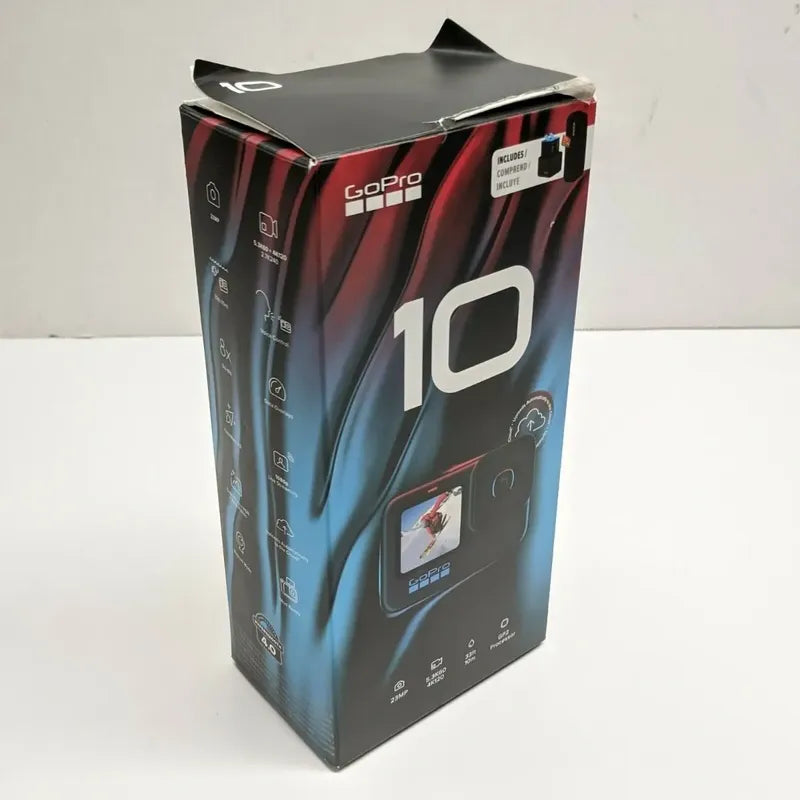 Cámara Gopro Hero10 Bundle+ 2baterías+ 64gb+ Cargador+ Estuc Negro