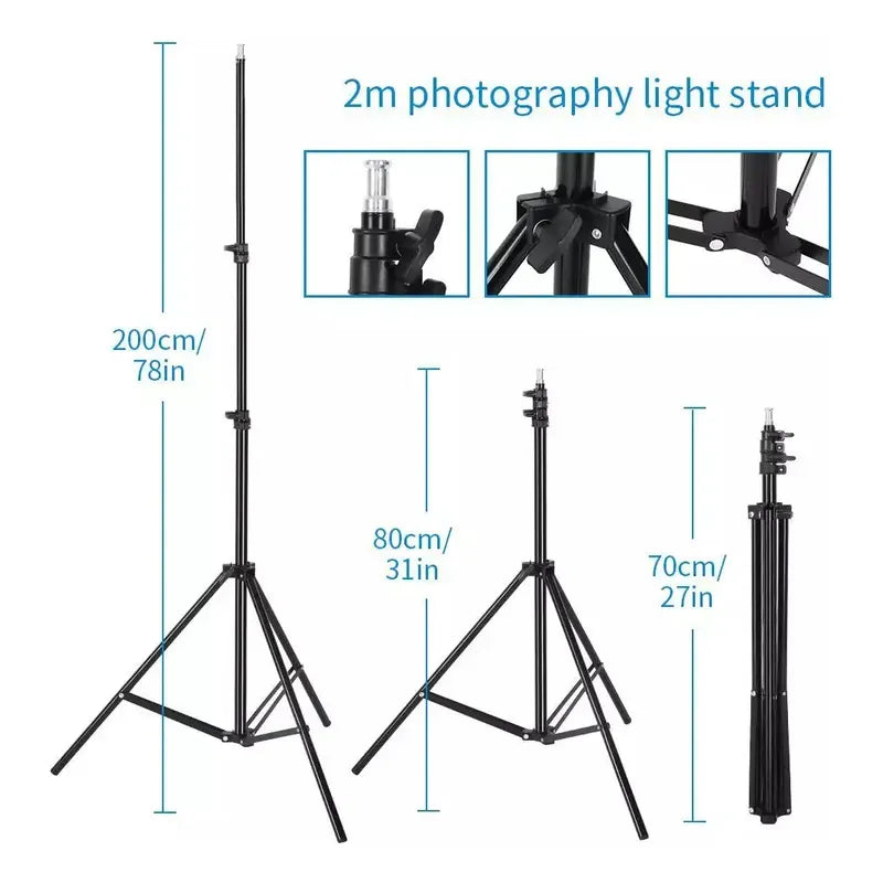 Kit De Iluminacion Softbox Kshioe De Luz Led 86