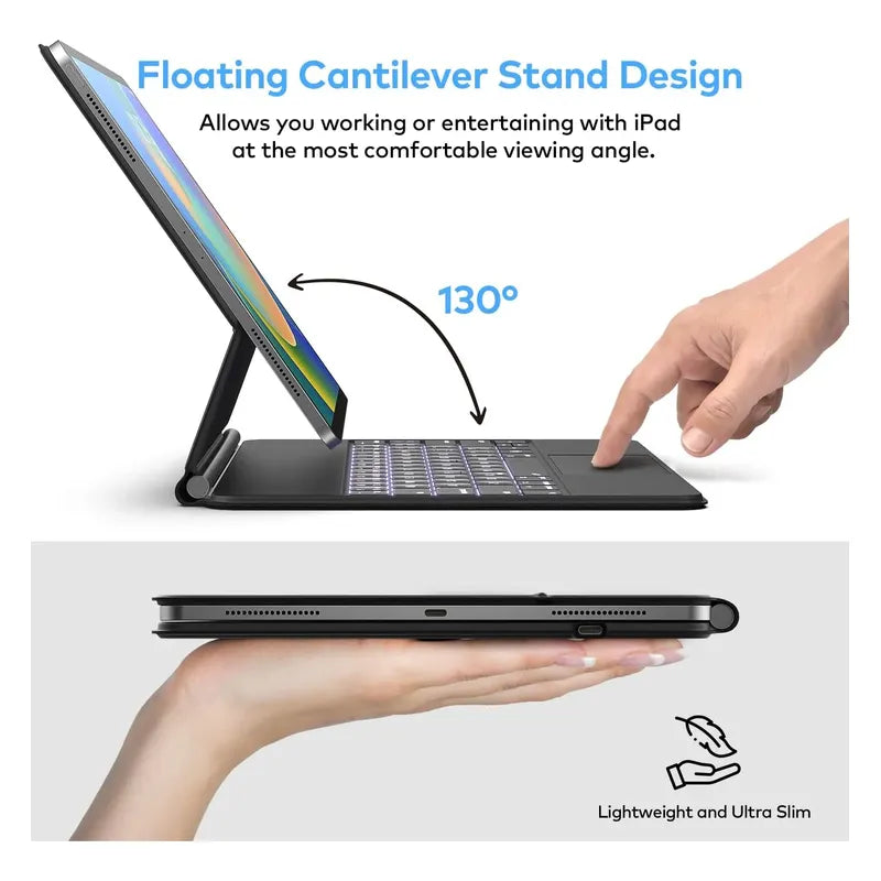 Funda Con Teclado Para iPad Air 13/iPad Pro De 12,9