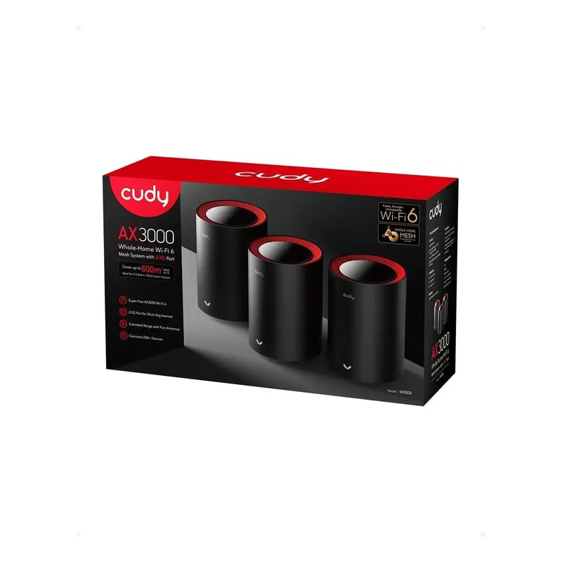 Router Mesh Cudy 3-pack M3000 2.5g Wireless Dual Band Wifi6