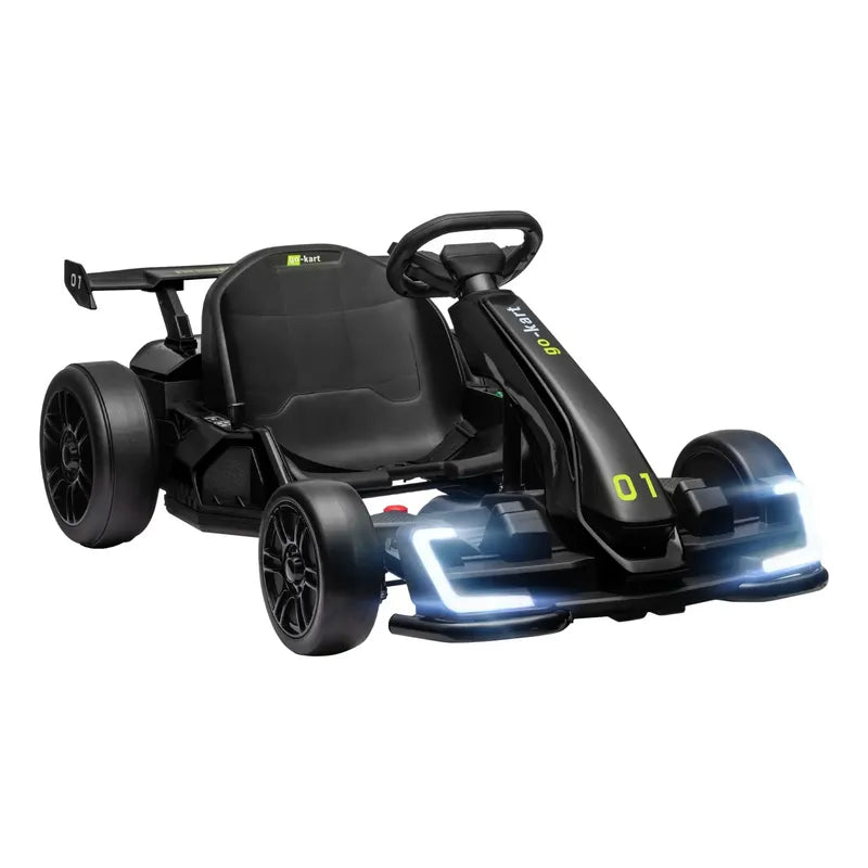 Go-kart Eléctrico 24v 12km/h Asiento Ajustable Arranque Suav Negro