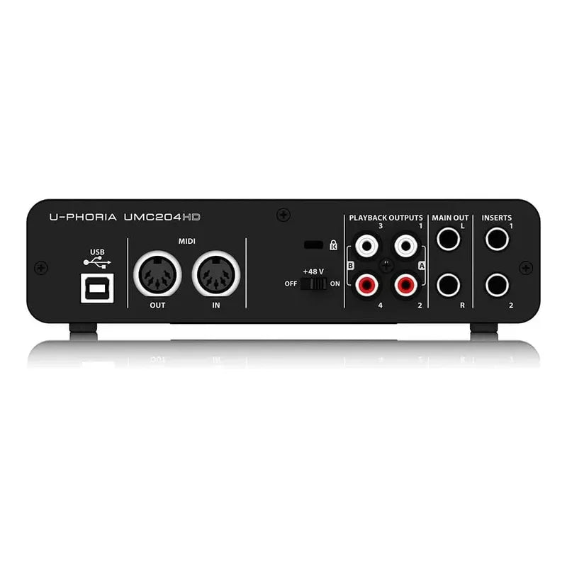 Behringer Umc204hd, Interfaz Usb Audio/midi 24 Bits/192 Khz