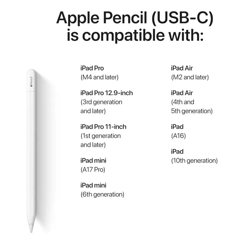 Lápiz Óptico Apple Pencil Usb-c Blanco Original