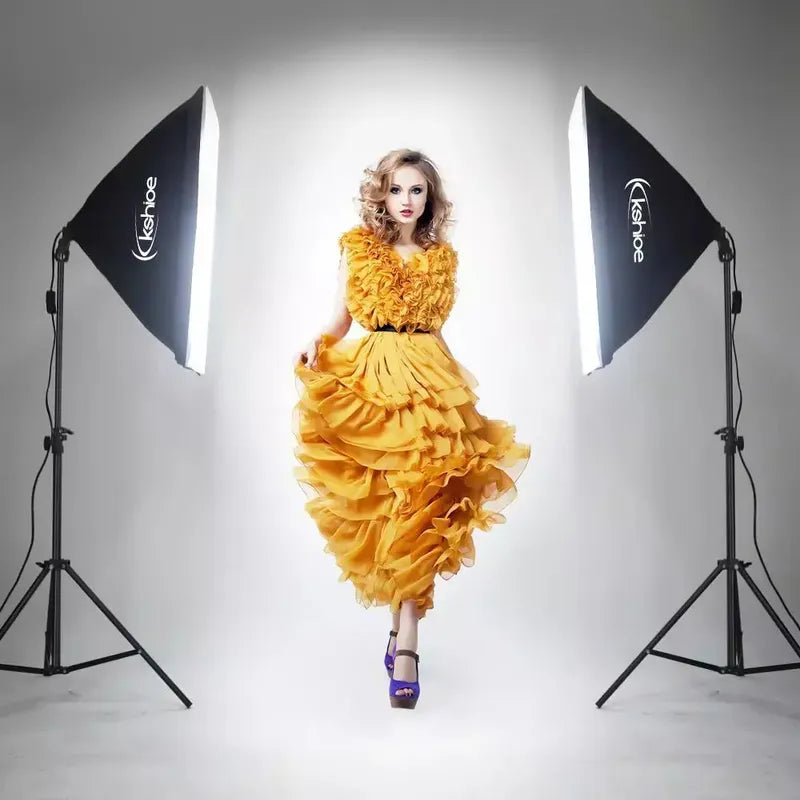 Kit De Iluminacion Softbox Kshioe De Luz Led 86