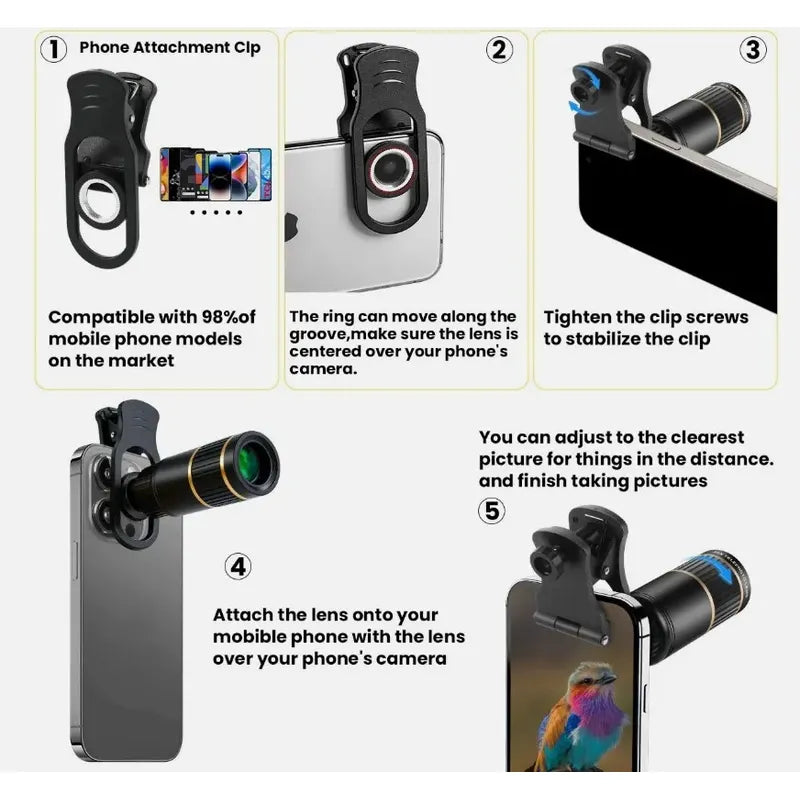Lente Para Smartphone / iPhone - Zoom 22x Teleobjetivo Hd
