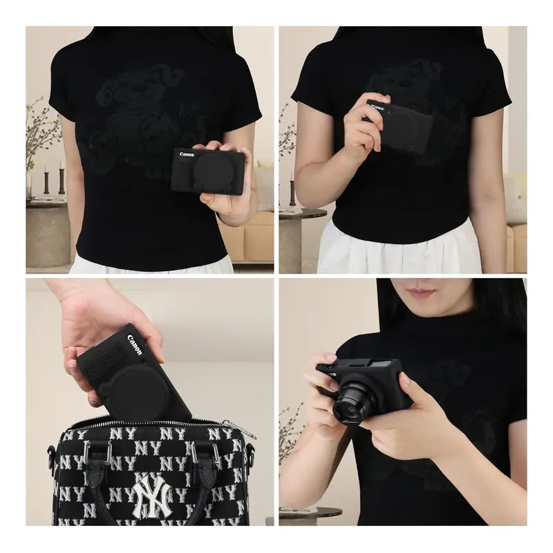 Funda De Cámara Digital Canon Powershot Sx740/sx730 Negro