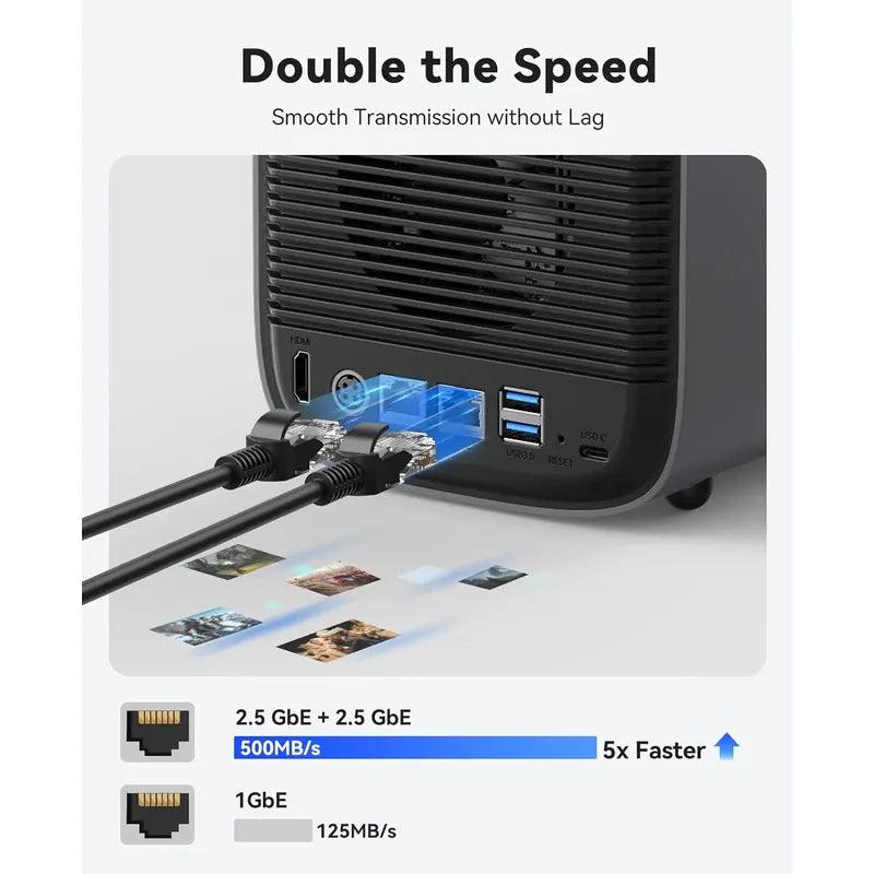 Nas Orico Hs500 Álbum Ia Máquina Virtual Confi Raid Flexible Azul Acero