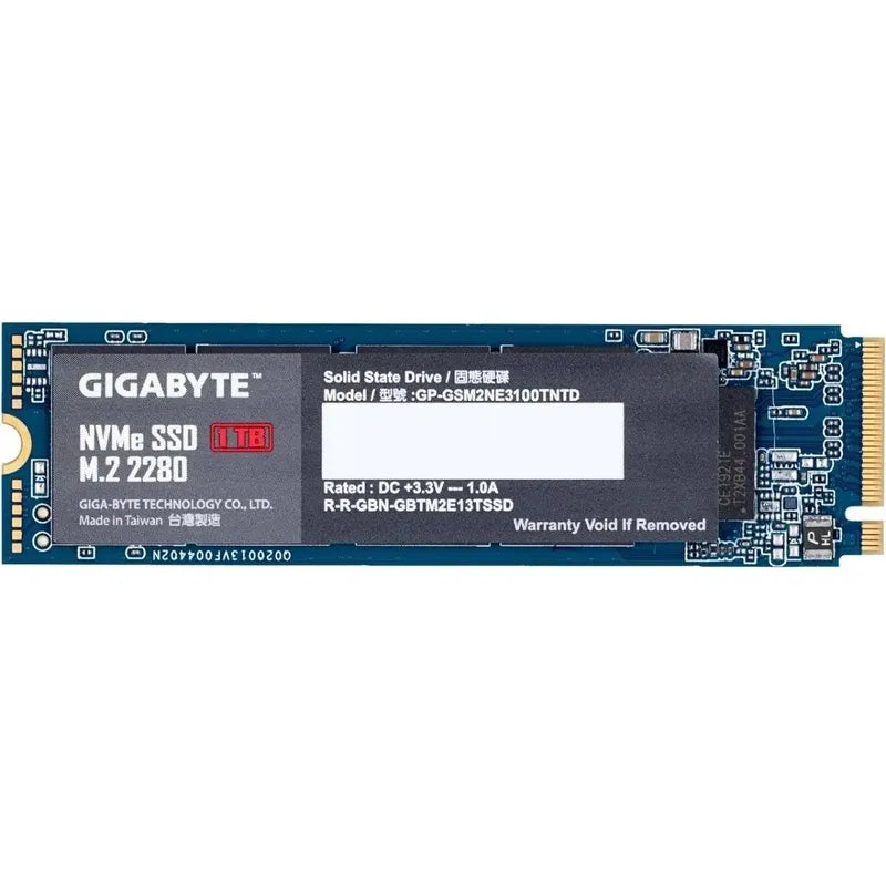 Disco Gigabyte M.2 2280 1tb Pci-express 3.0 X4, Nvme 1.3 No Aplica