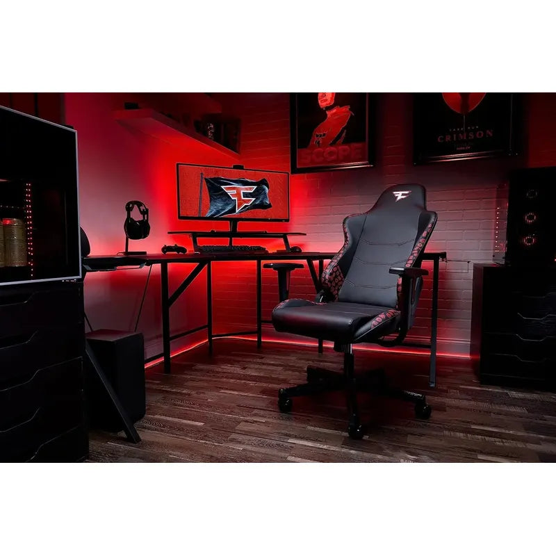 Silla Ergonómica Para Juegos Respawn 110 Faze Clan Edition Negro Cuero Sintético