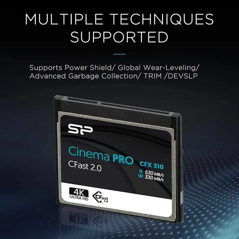 Tarjeta De Memoria Sp Cinema Pro Cfx 310 Cfast 2.0 De 128 Gb