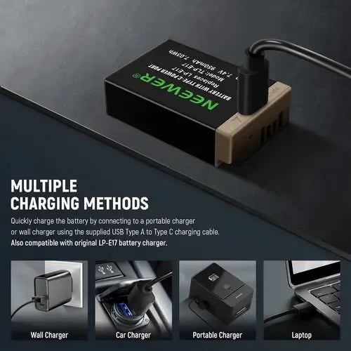 Batería Recargable Neewer Lp-e17 Usb-c 7,4 V, 950 Mah