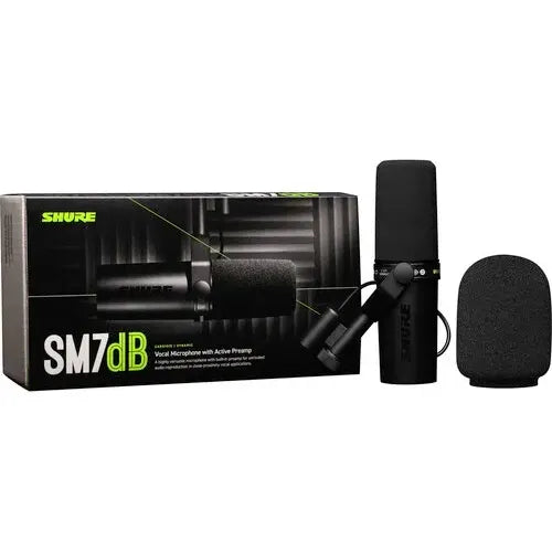 Microfono Shure Sm7db Cardioide Dinamico Para Podcast Aaa Negro