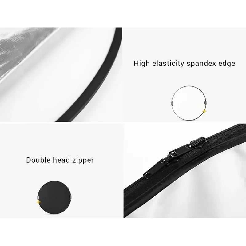 Rebotadores De Luz 5 En 1 Para Estudio Profesional 110cm Negro