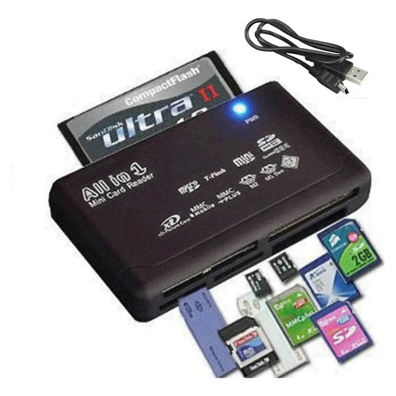 Lector Tarjetas De Memoria Mini 6-in-1 Usb 2.0 Negro