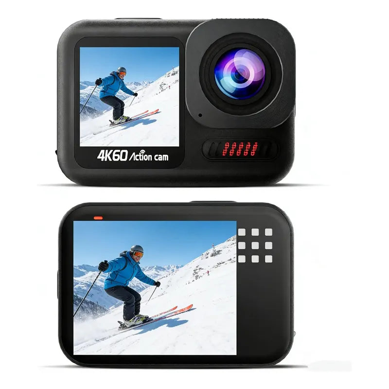 Cámara De Acción Q60 4k60fps Tarjeta De 64 Gb Negro