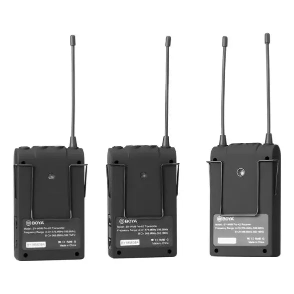 Boya Kit Micrófono Inalámbrico Uhf Pro 2tx+1rx Negro