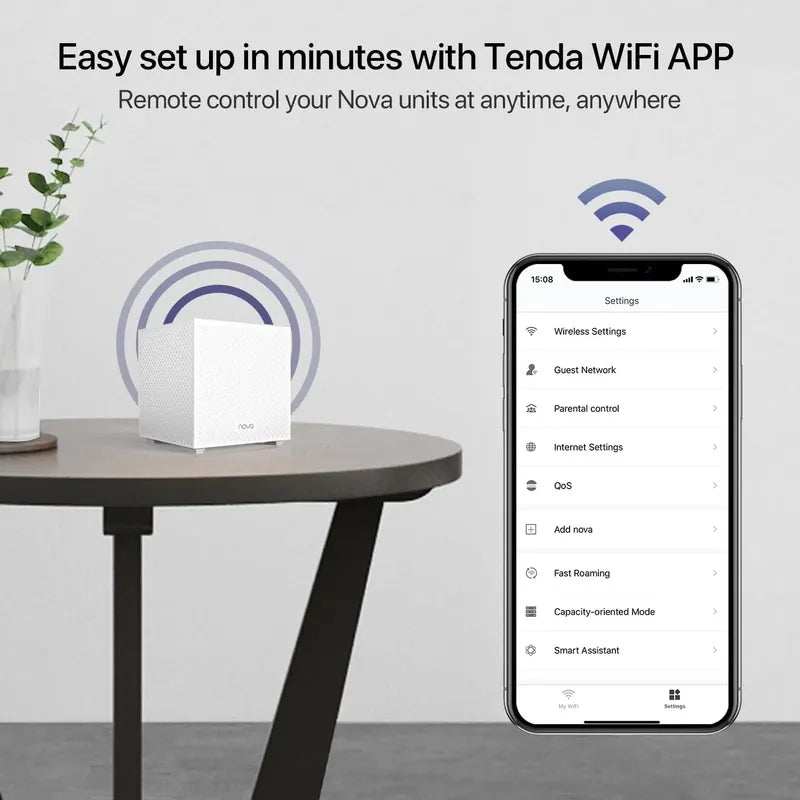 Router Tenda Nova Mw12 Wifi Mesh Tribanda Ac2100 Gigabit