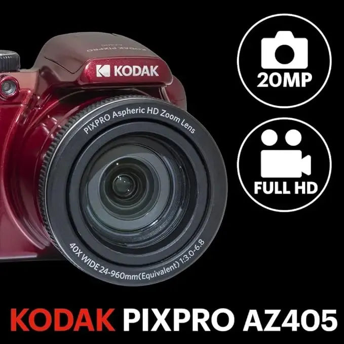 Camara Digital Kodak Pixpro Az405 Full Hd 1080p Rojo