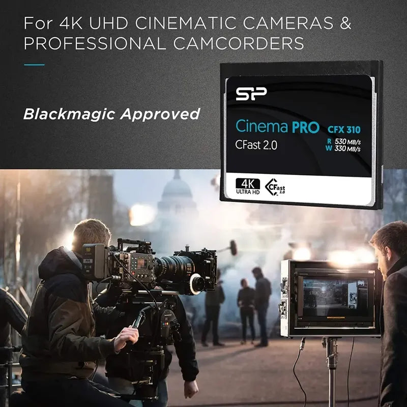 Tarjeta De Memoria Sp Cinema Pro Cfx 310 Cfast 2.0 De 512 Gb