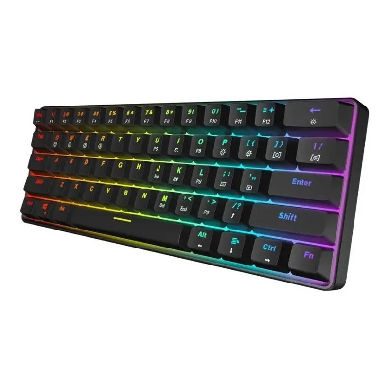 Teclado 60% Mecánico Gk61 Gaming Rgb Switch Brown Pc Ps4