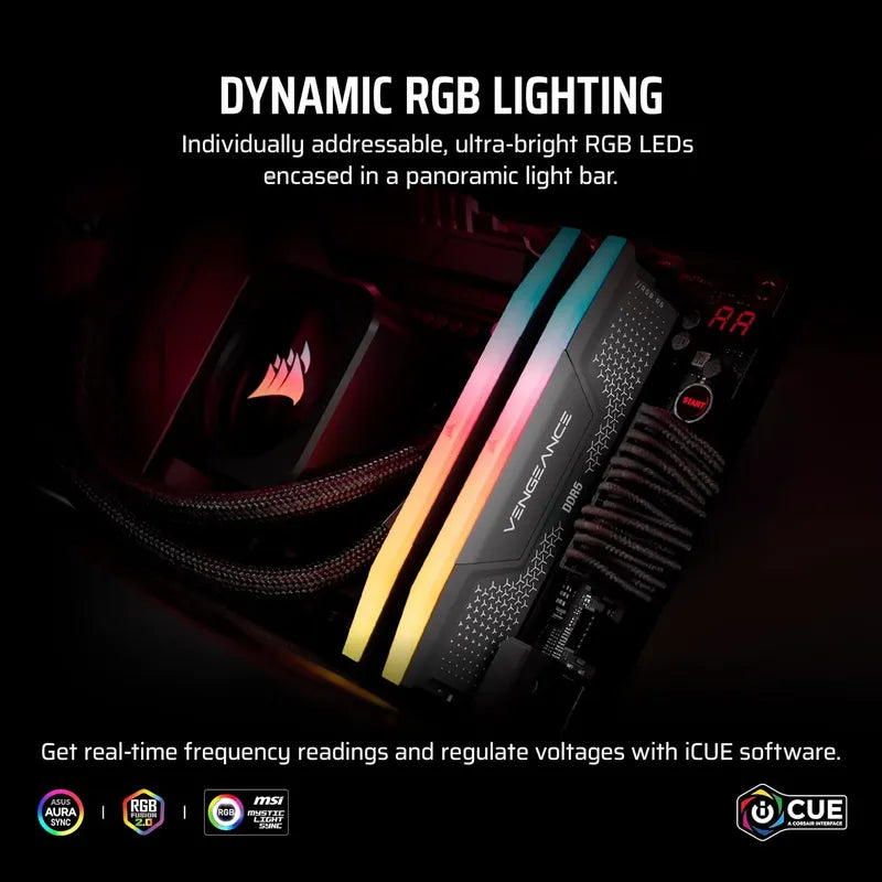 Corsair Vengeance Rgb Rs Ddr5 Ram 32gb (2x16gb) 6000mhz