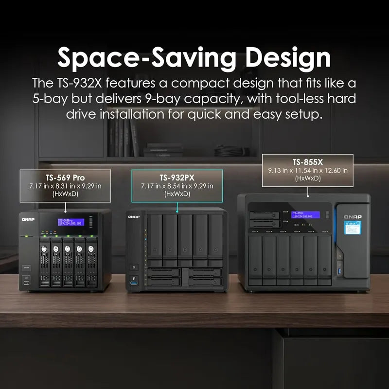 Qnap Ts-932px-4g Nas De Alta Velocidad Con 5+4 Bahías