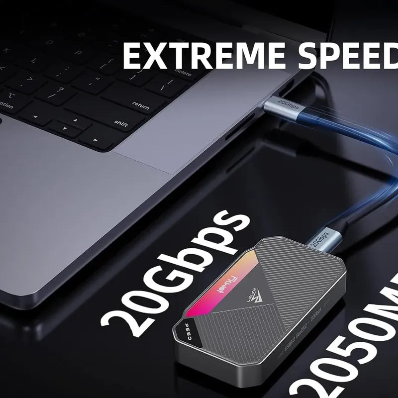 Ssd Portátil Magnético De 2tb 2050mb/s iPhone/android/pc/mac Negro