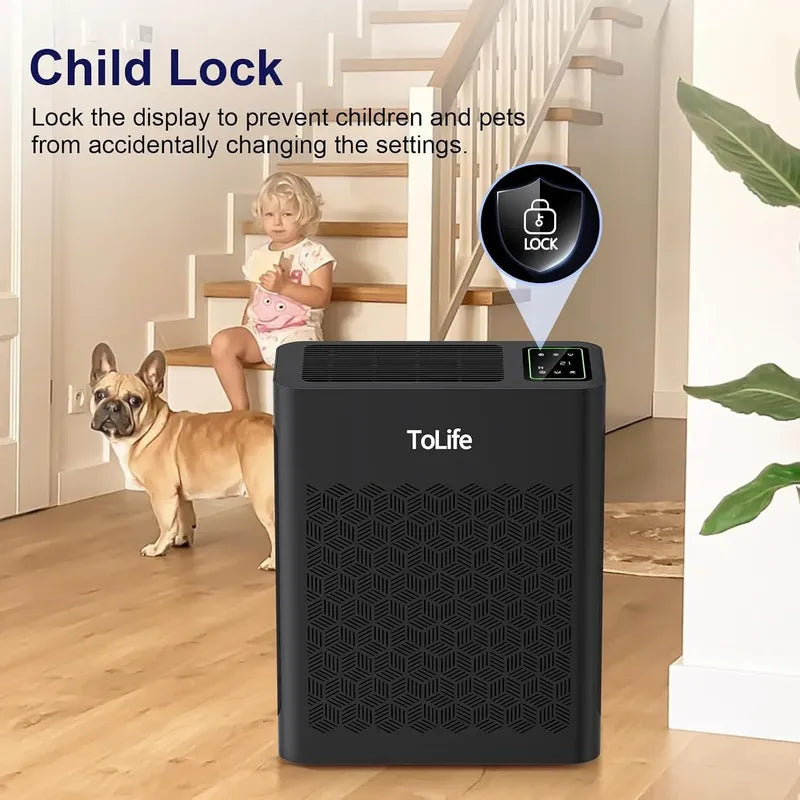 Purificador De Aire Tolife 120 M2 Sensor De Calidad De Aire