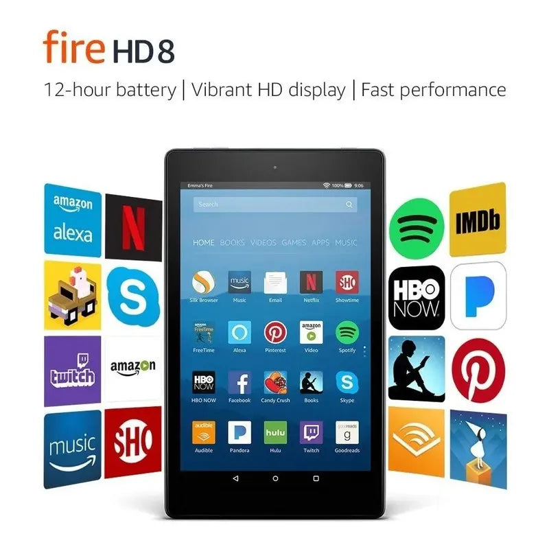 Tablet Kindle Fire 8 7ma Generacion 32gb 1.5ram Dolby Audio Negro