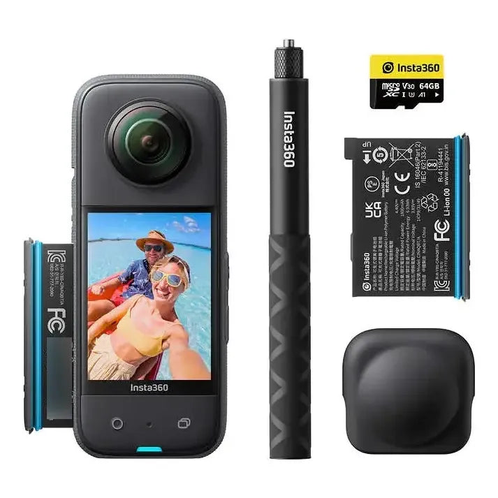 Insta360 X3 - 5.7k 360° Camara Accion, Adventure Bundle Negro