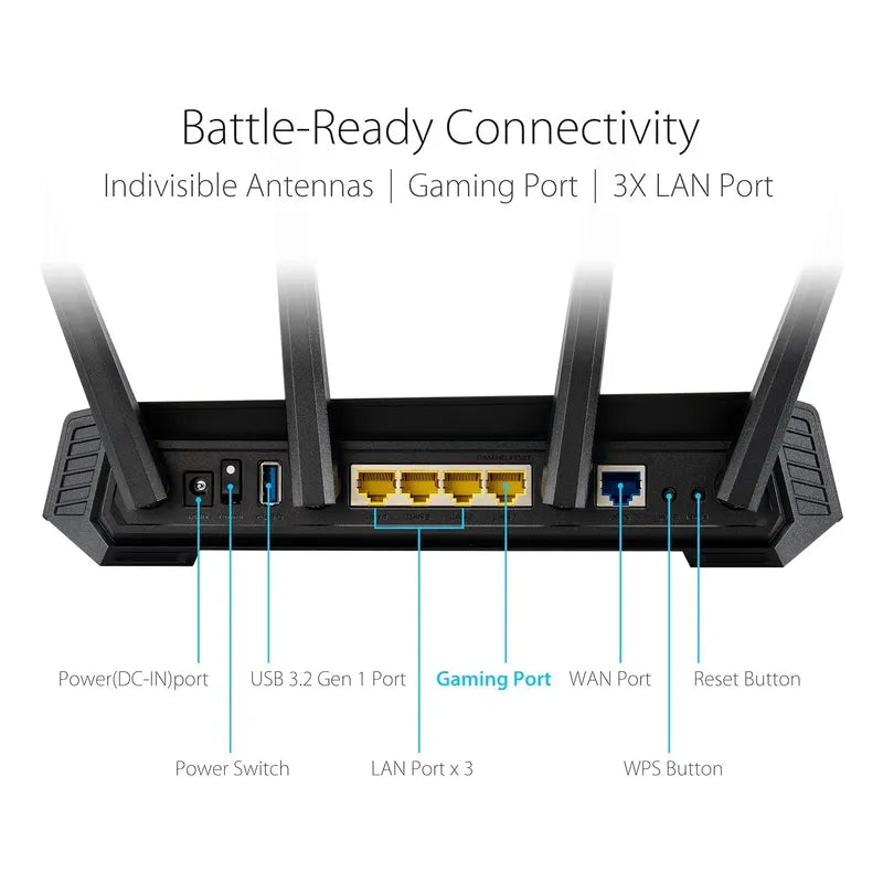 Router Asus Gaming Rog Strix Gs-ax3000wifi 6, Banda Dual