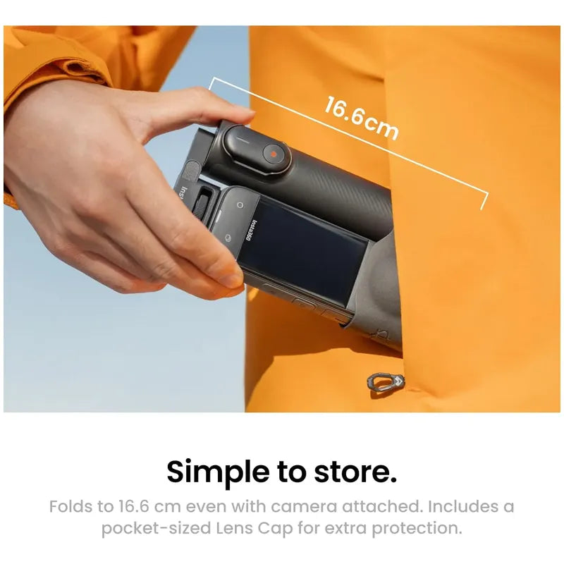 Insta360 TriPod Invisible Plegable 2 En 1 Con Control Remoto Negro