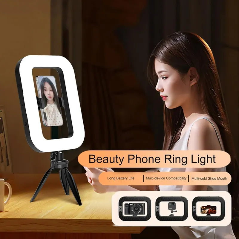 Aro De Luz Selfies Portátil Ym200 Bi-color