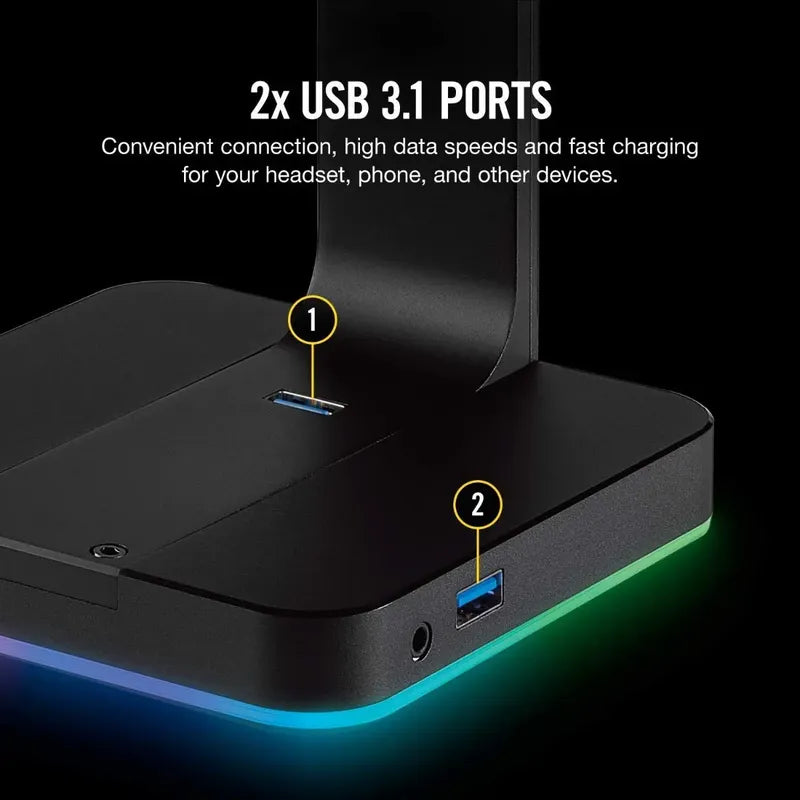 Base Corsair Rgb St100 Rgb Premium Headset Stand