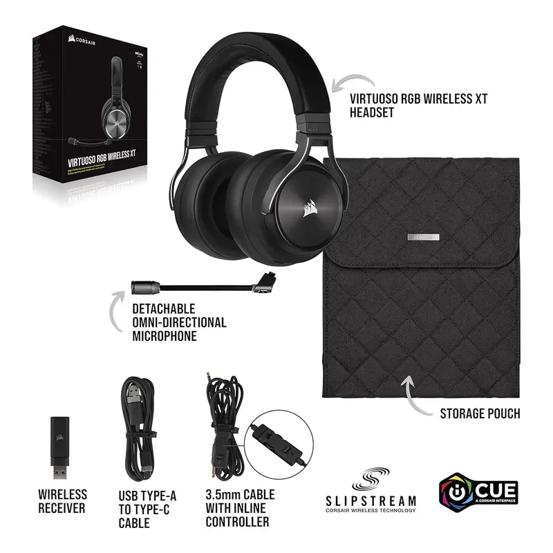 Audífonos Premium Corsair Virtuoso Rgb Wireless Xt