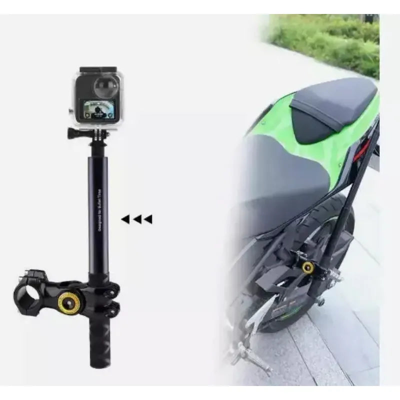Montura Para Palo Selfie Stick Moto/bicicleta Para Insta360 Negro