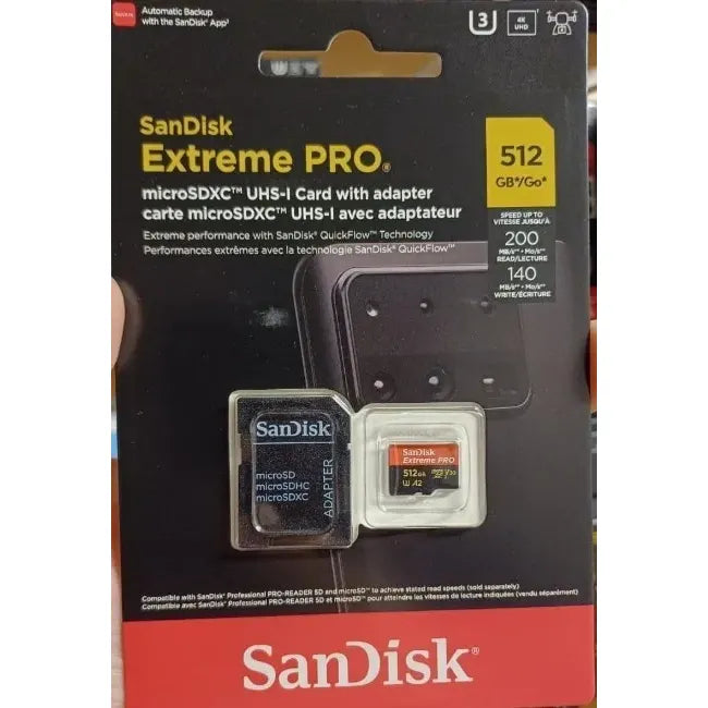Microsdxc 512gb Sandisk Extreme Pro Uhs-i U3 V30 A2 200mb/s