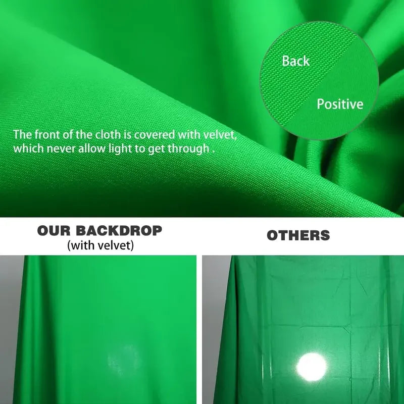 Fondo Pantalla Verde 6x3mts Poliéster Chromakey Con 4 Pinzas