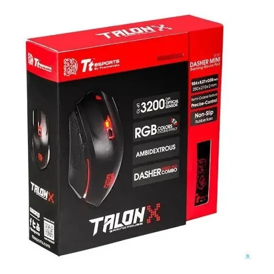 Combo Thelmaltake Sports Talon Mouse Optico 3200dpi+mousepad Negro