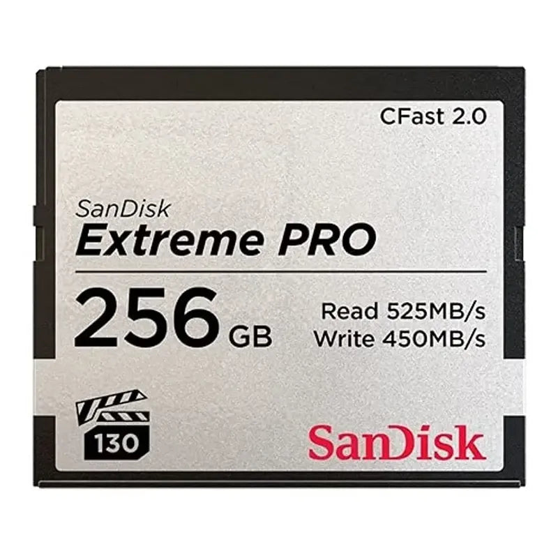 Memoria Sandisk Extreme Pro 256gb Cfast 2.0, 525 Mb/s 4k