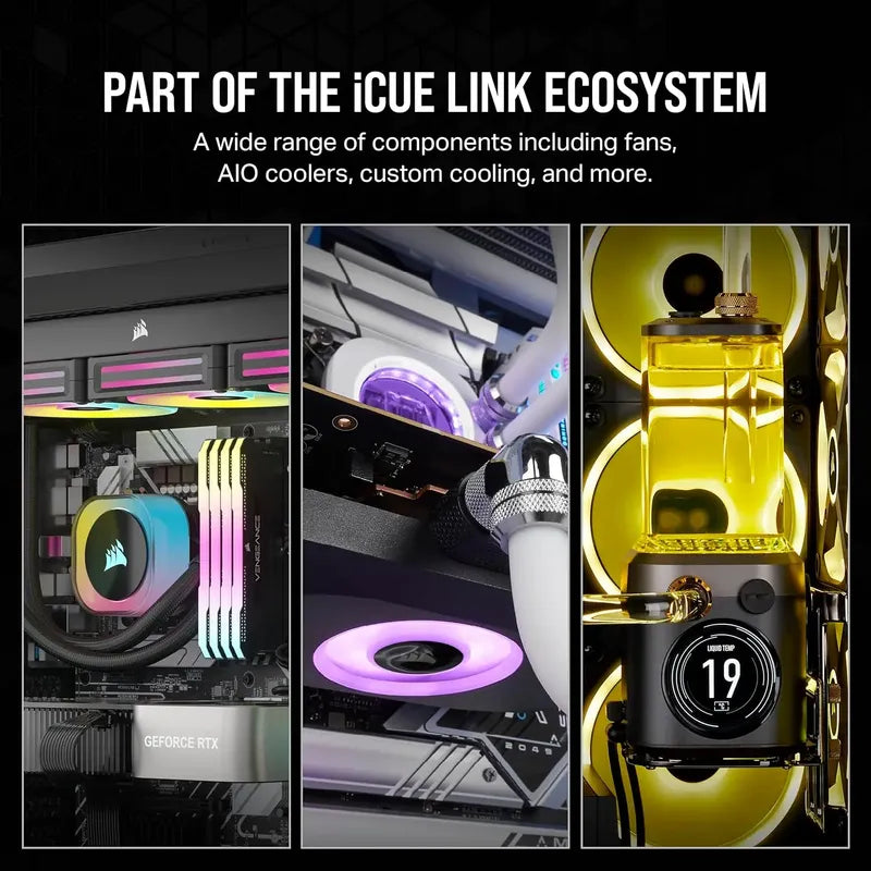 Corsair Icue Link Qx120 Rgb Magnetica Ventilador Cpu Gamer