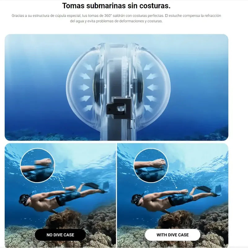 Estuche Case Buceo Invisible Para Insta360 X3 (solo Estuche)